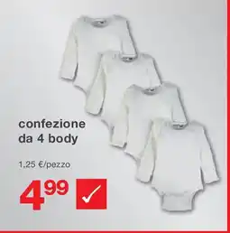 KiK confezione da 4 body offerta
