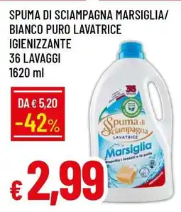 Famila SPUMA DI SCIAMPAGNA MARSIGLIA/BIANCO PURO LAVATRICE IGIENIZZANTE offerta