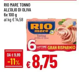 Famila Rio Mare Tonno all’olio di oliva offerta