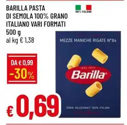 Famila BARILLA PASTA DI SEMOLA 100% GRANO ITALIANO VARI FORMATI offerta