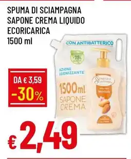 Famila SPUMA DI SCIAMPAGNA SAPONE CREMA LIQUIDO ECORICARICA offerta