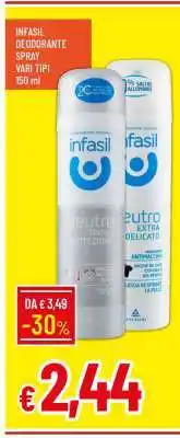 Famila INFASIL DEODORANTE SPRAY VARI TIPI offerta