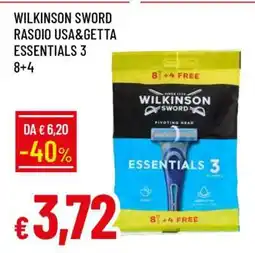 Famila WILKINSON SWORD RASOIO USA&GETTA ESSENTIALS 3 8+4 offerta