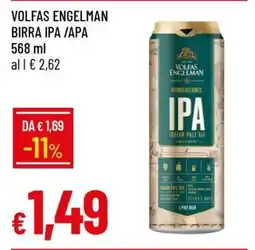 Famila VOLFAS ENGELMAN BIRRA IPA /APA offerta