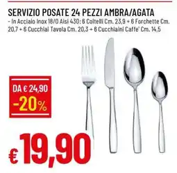 Famila SERVIZIO POSATE 24 PEZZI AMBRA/AGATA offerta