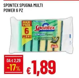Famila SPONTEX SPUGNA MULTI POWER 6 PZ offerta