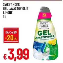 Famila SWEET HOME GEL LAVASTOVIGLIE LIMONE 1 L offerta