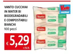 Famila VANTO CUCCHIAI IN MATER BI BIODEGRADABILI E COMPOSTABILI BIANCHI offerta