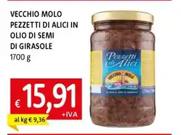 Famila VECCHIO MOLO PEZZETTI DI ALICI IN OLIO DI SEMI DI GIRASOLE offerta