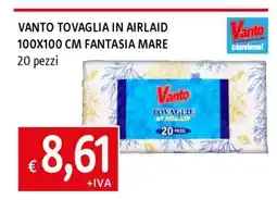 VANTO TOVAGLIA IN AIRLAID 100X100 CM FANTASIA MARE
