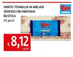 Famila VANTO TOVAGLIA IN AIRLAID 100X100 CM FANTASIA RUSTICA offerta