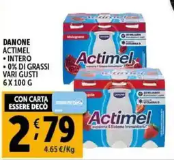 Gourmet Déco Danone actimel intero 0% di grassi vari gusti offerta