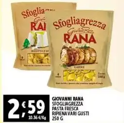 Gourmet Déco Giovanni rana sfogliagrezza pasta fresca ripiena vari gusti offerta