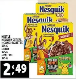 Gourmet Déco Nestle nesquik cereali conchigliette offerta