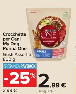 Carrefour Market Crocchette per Cani My Dog Purina One offerta