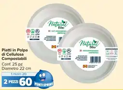 Carrefour Market Piatti in Polpa di Cellulosa Compostabili offerta