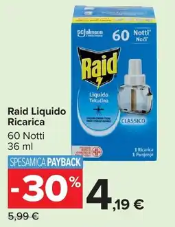Carrefour Market Raid Liquido Ricarica offerta