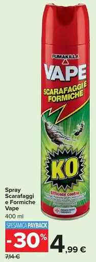 Carrefour Market Spray Scarafaggi e Formiche Vape offerta