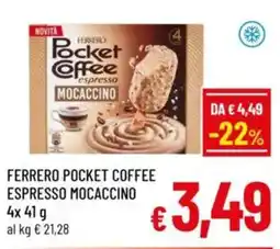 A&O Ferrero pocket coffee espresso mocaccino offerta