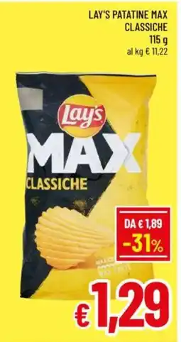A&O Lay's patatine max classiche offerta