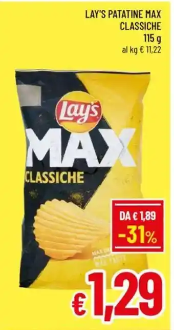 A&O Lay's patatine max classiche offerta