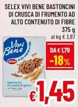 A&O Selex vivi bene bastoncini di crusca di frumento ad alto contenuto di fibre offerta