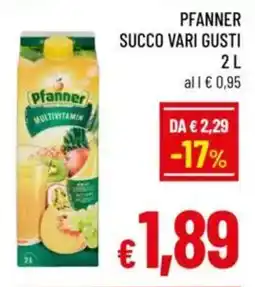 A&O Pfanner succo vari gusti offerta