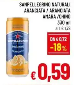 A&O Sanpellegrino naturali aranciata/aranciata amara /chinò offerta