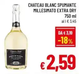 A&O Chateau blanc spumante millesimato extra dry offerta