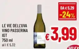 A&O Le vie dell'uva vino passerina igt offerta