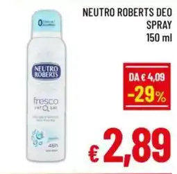 A&O Neutro roberts deo spray offerta