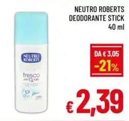 A&O Neutro roberts deodorante stick offerta
