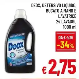 A&O Deox, detersivo liquido, bucato a mano e lavatrice offerta