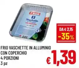 A&O Frio vaschette in alluminio con coperchio 4 porzioni offerta
