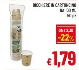 A&O Bicchiere in cartoncino offerta