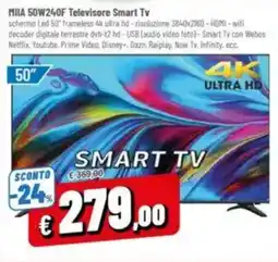A&O MIIA 50W240F Televisore Smart Tv offerta
