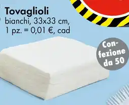 Tedi Tovaglioli bianchi offerta