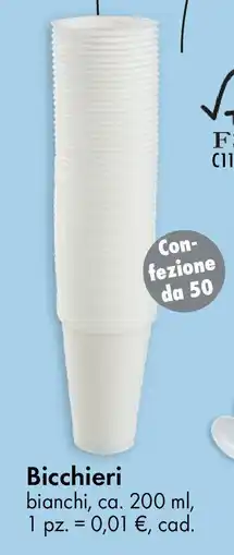Tedi Bicchieri bianchi offerta