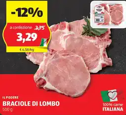 ALDI Il podere braciole di lombo offerta