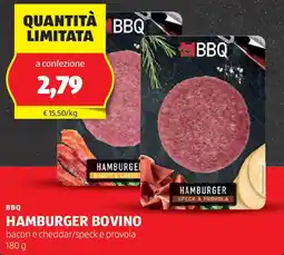 ALDI BBQ Hamburger bovino offerta