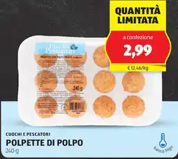ALDI Cuochi e pescatori polpette di polpo offerta