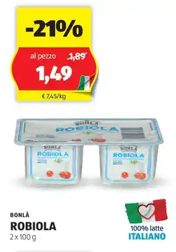 ALDI Bonlà robiola offerta