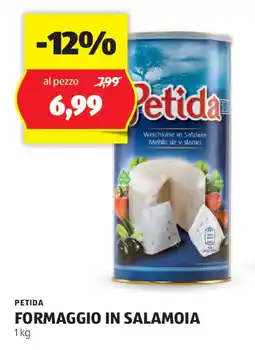 ALDI Petida formaggio in salamoia offerta