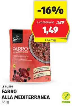 ALDI Le gusto farro alla mediterranea offerta