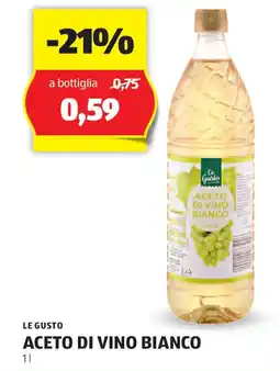 ALDI Le gusto aceto di vino bianco offerta
