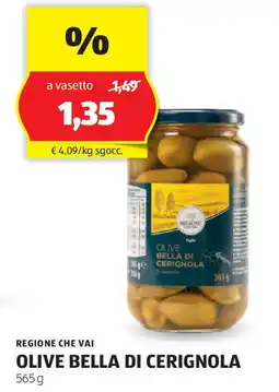 ALDI REGIONE CHE VAI Olive bella di cerignola offerta