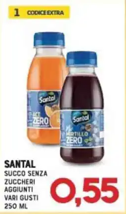 Gran Risparmio Santal succo senza zuccheri aggiunti vari gusti offerta