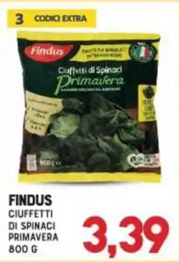 Gran Risparmio Findus ciuffetti di spinaci primavera offerta