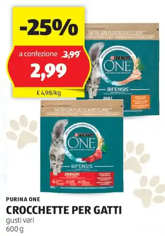 ALDI Purina one crocchette per gatti offerta