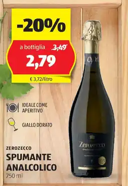 ALDI Zerozecco spumante analcolico offerta